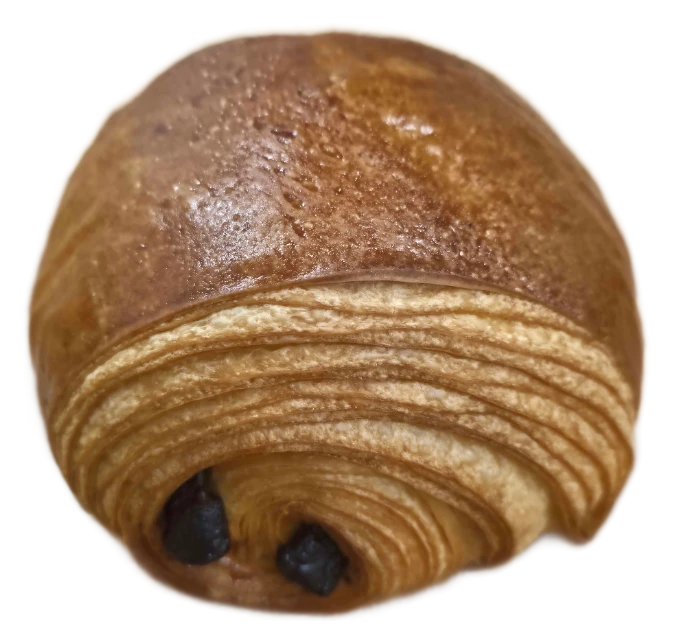 Chocolatine, feuilletage au beurre et bâtons de chocolat