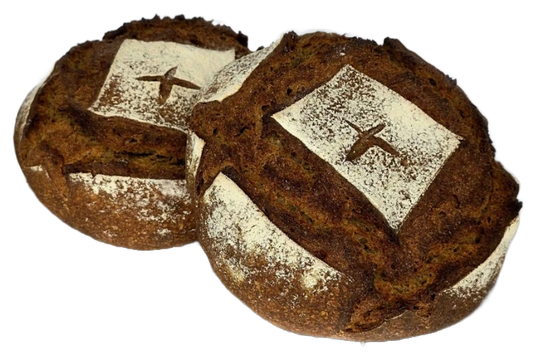 Pain au Khorasan, croûte farinée et lamage carré