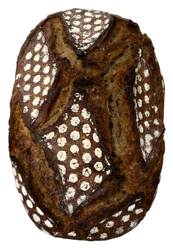 Pain au Sarrasin, croûte sombre et lamage pointillé